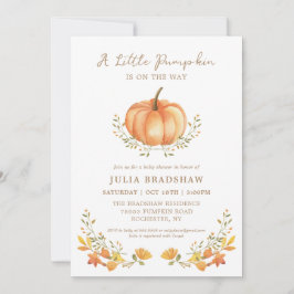 Lite Pumpkin Fall | Kön Neutral Baby Shower Inbjudningar