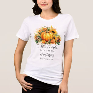 Lite Pumpkin Solblommor blommar Babyskor T Shirt