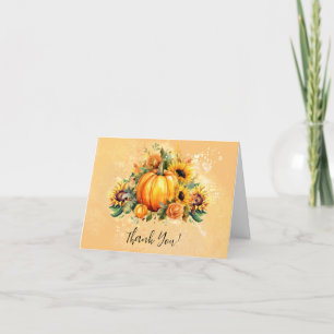 Lite Pumpkin Solblommor blommar Babyskor Tack Kort