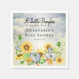 Lite Pumpkin | Solblommor Boy Shower Pappersservett