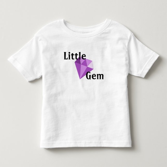 Lite purpurfärgad småbarnT-tröja för Gem Tee Shirt (Framsida)