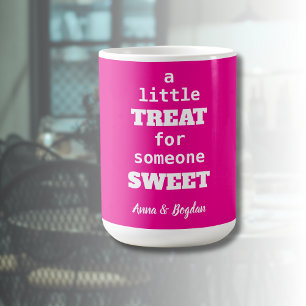 Lite rå för någon söt Shock rosa Vlentine Kaffemugg