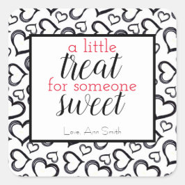 Lite rå för nån hjärtans dag. fyrkantigt klistermärke