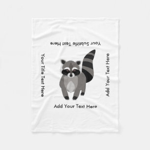 Lite RaccoonRascalpersonlig Fleecefilt
