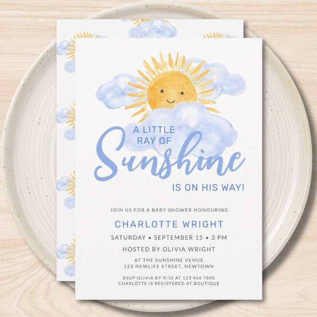 Lite Ray av Sunshine Boy's Baby Shower Inbjudningar (Skapare uppladdad)