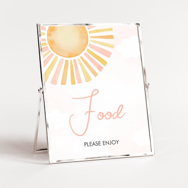 Lite Ray från Sunshine Baby Shower Food Poster (You Are My Sunshine Baby Shower Food Sign)