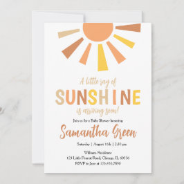 Lite Ray från Sunshine Baby Shower Inbjudningar