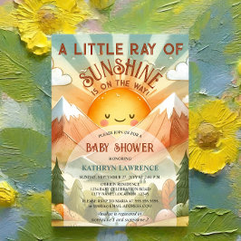 Lite Ray från Sunshine Baby Shower Inbjudningar