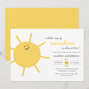 Lite Ray från Sunshine Baby Shower Inbjudningar