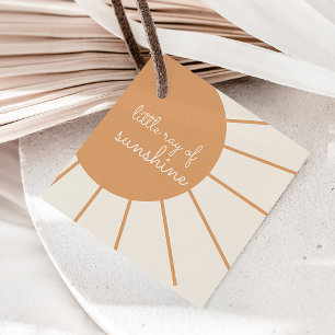 Lite Ray från Sunshine Boho Baby Shower Favor Tagg Gåvor Etiketter