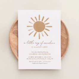 Lite Ray från Sunshine Boho Baby Shower Inbjudningar