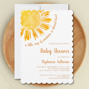 Lite Ray från Sunshine Boho Baby Shower Inbjudningar