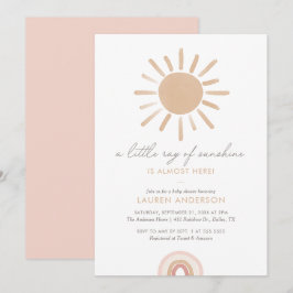 Lite Ray från Sunshine Boho Girl Baby Shower Inbjudningar