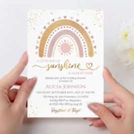 Lite Ray från Sunshine Boho Rainbow Shower Inbjudningar