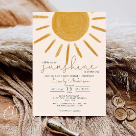 Lite Ray från Sunshine Boho Sol Baby Shower Invi Inbjudningar