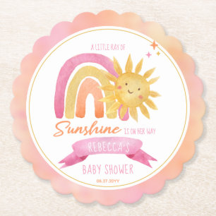Lite Ray från Sunshine Girl Baby Shower Underlägg Papper