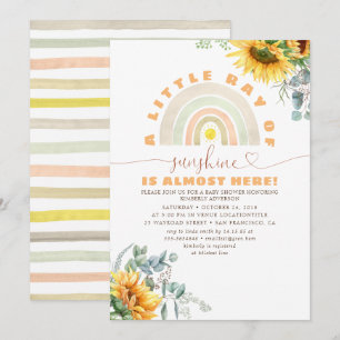 Lite Ray från Sunshine Rainbow Fall Baby Shower Inbjudningar