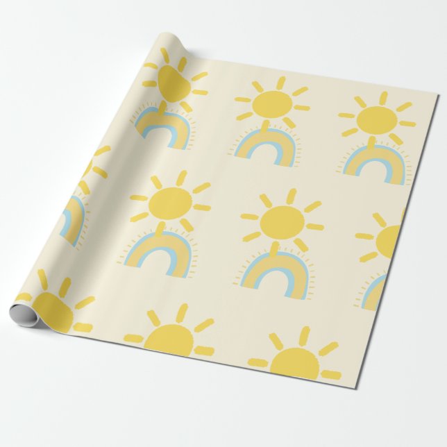 Lite Ray från Sunshine Wrapping Papper Presentpapper (Utrullad)