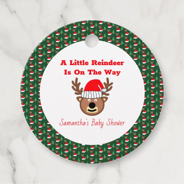 Lite renar är på väg gåvor etiketter (Framsida)