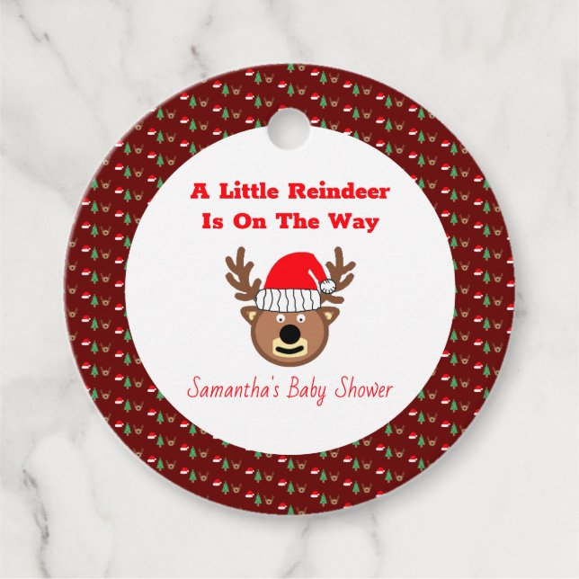 Lite renar är på väg gåvor etiketter (Framsida)