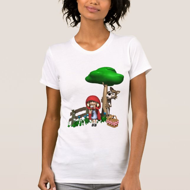 Lite röd bästa ridninghuva t-shirt (Framsida)