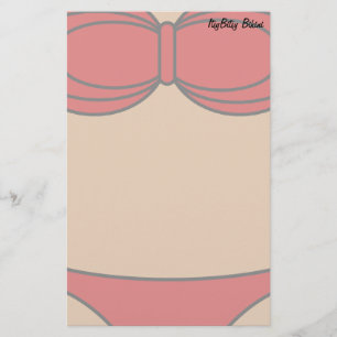 Lite röd bikini brevpapper