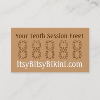 Lite röd bikini visitkort