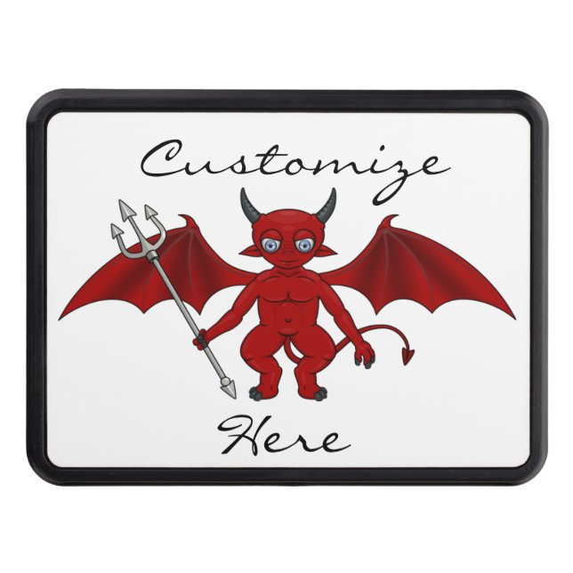 Lite röd djävulen Thunder_Cove Skydd För Dragkrok (Framsidan)