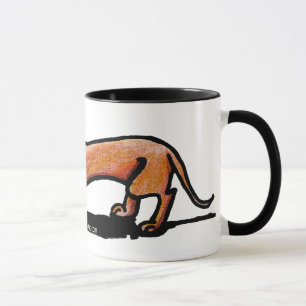 Lite röd Doxie mugg