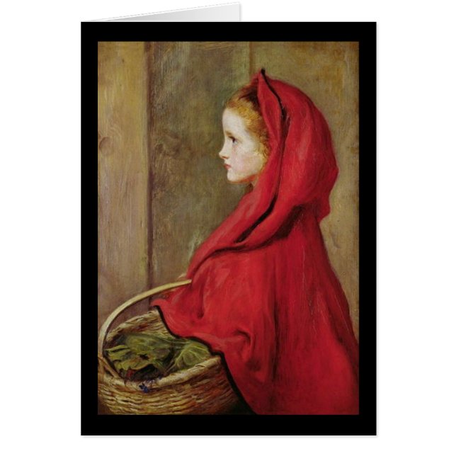 Lite röd ridninghuva av John Everett Millais OBS Kort (Framsidan)