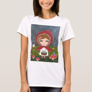Lite röd ridninghuva t-shirt