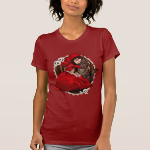 Lite röd ridninghuva t-shirt