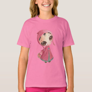 Lite röd ridninghuva tee