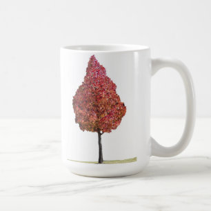 Lite röd trädmugg kaffemugg