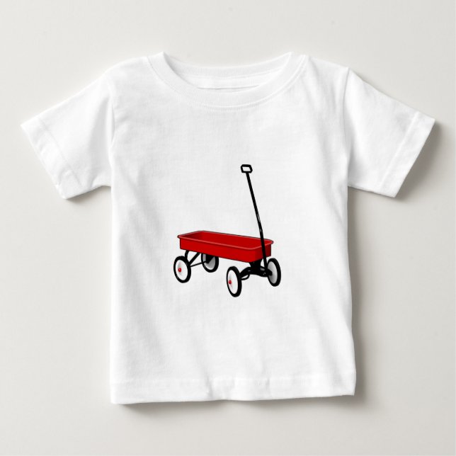 Lite röd vagn tee shirt (Framsida)