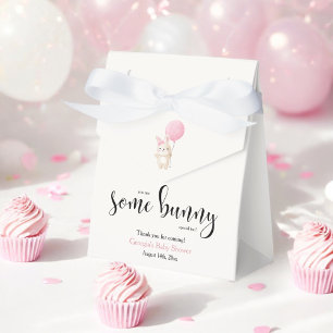 Lite Rosa Bow Balloon Bunny Baby Shower Presentaskar