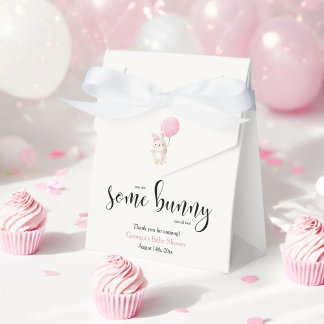 Lite Rosa Bow Balloon Bunny Baby Shower Presentaskar