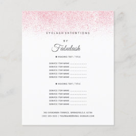 Lite Rosa Glitter Beauty Salon Flygblad