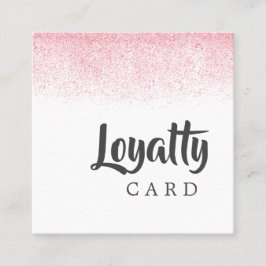 Lite Rosa Glitter Beauty Salon Lojalitetskort