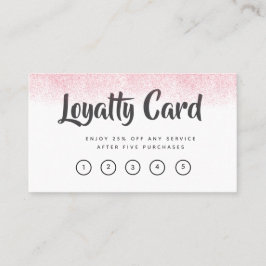 Lite Rosa Glitter Beauty Salon Lojalitetskort