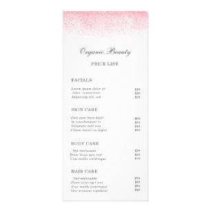 Lite Rosa Glitter Beauty Salon Reklamkort