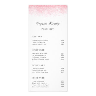 Lite Rosa Glitter Beauty Salon Reklamkort