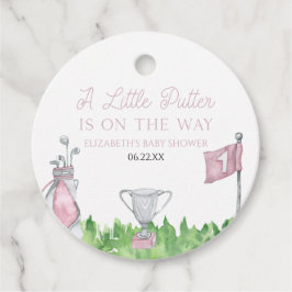 Lite Rosa Golf Baby Shower Gåvor Etiketter