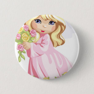 Lite rosa Princess Knapp