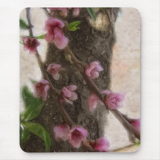 Lite rosa trädblommor musmatta (Framsidan)