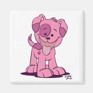 Lite rosa valpmagnet magnet