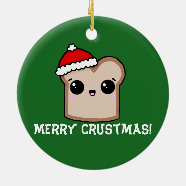 Lite rostat brödjul julgransprydnad keramik (Baksidan)