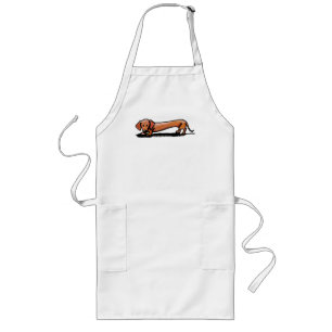 Lite rött Doxie förkläde