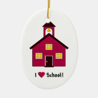 Lite rött skola huset som jag älskar skolar