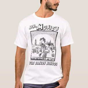 Lite Sätta band Skola för Dr. Musik T-tröja T-shirt